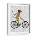 Labrador Amarillo En Casco Volador En La Bicicleta - Fab Funky | Cuadro decorativo de Canvas Lab