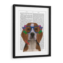 Beagle Y Gafas De Flores. - Fab Funky | Cuadro decorativo de Canvas Lab