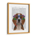 Beagle Y Gafas De Flores. - Fab Funky | Cuadro decorativo de Canvas Lab