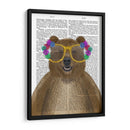 Oso Y Gafas De Flores - Fab Funky | Cuadro decorativo de Canvas Lab
