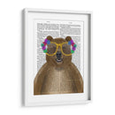 Oso Y Gafas De Flores - Fab Funky | Cuadro decorativo de Canvas Lab