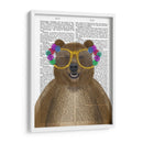 Oso Y Gafas De Flores - Fab Funky | Cuadro decorativo de Canvas Lab