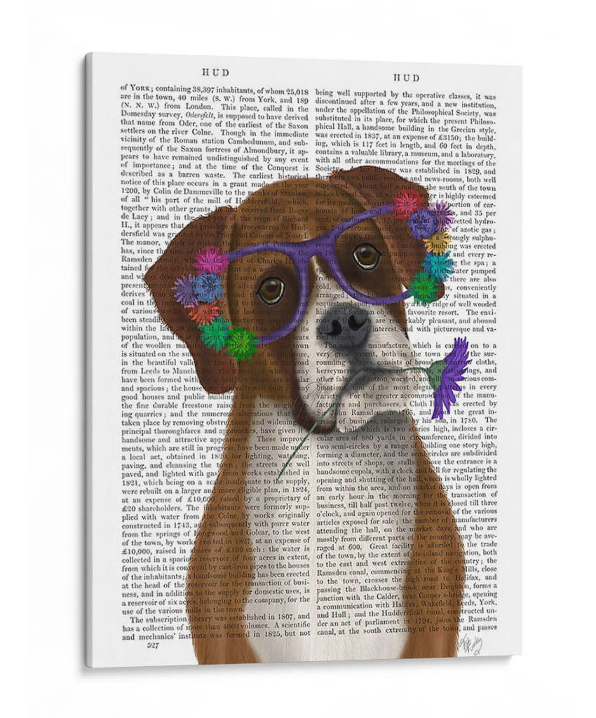 Boxeador Y Gafas De Flores. - Fab Funky | Cuadro decorativo de Canvas Lab