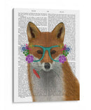 Zorro Y Gafas De Flores - Fab Funky | Cuadro decorativo de Canvas Lab