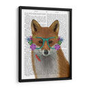 Zorro Y Gafas De Flores - Fab Funky | Cuadro decorativo de Canvas Lab
