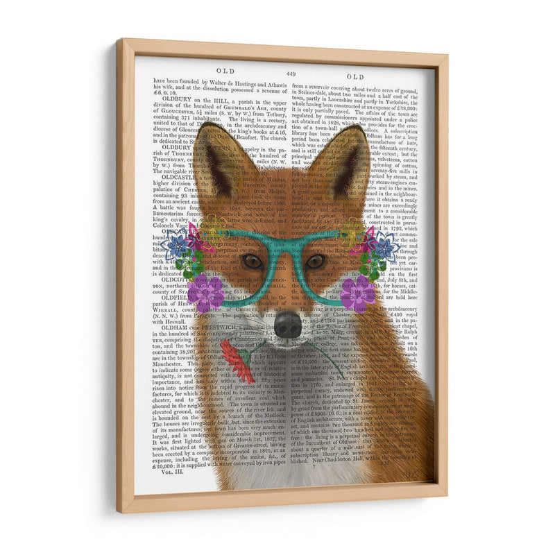 Zorro Y Gafas De Flores - Fab Funky | Cuadro decorativo de Canvas Lab