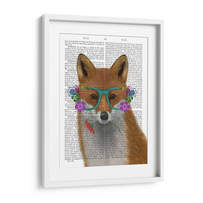 Zorro Y Gafas De Flores - Fab Funky | Cuadro decorativo de Canvas Lab