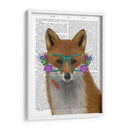 Zorro Y Gafas De Flores - Fab Funky | Cuadro decorativo de Canvas Lab