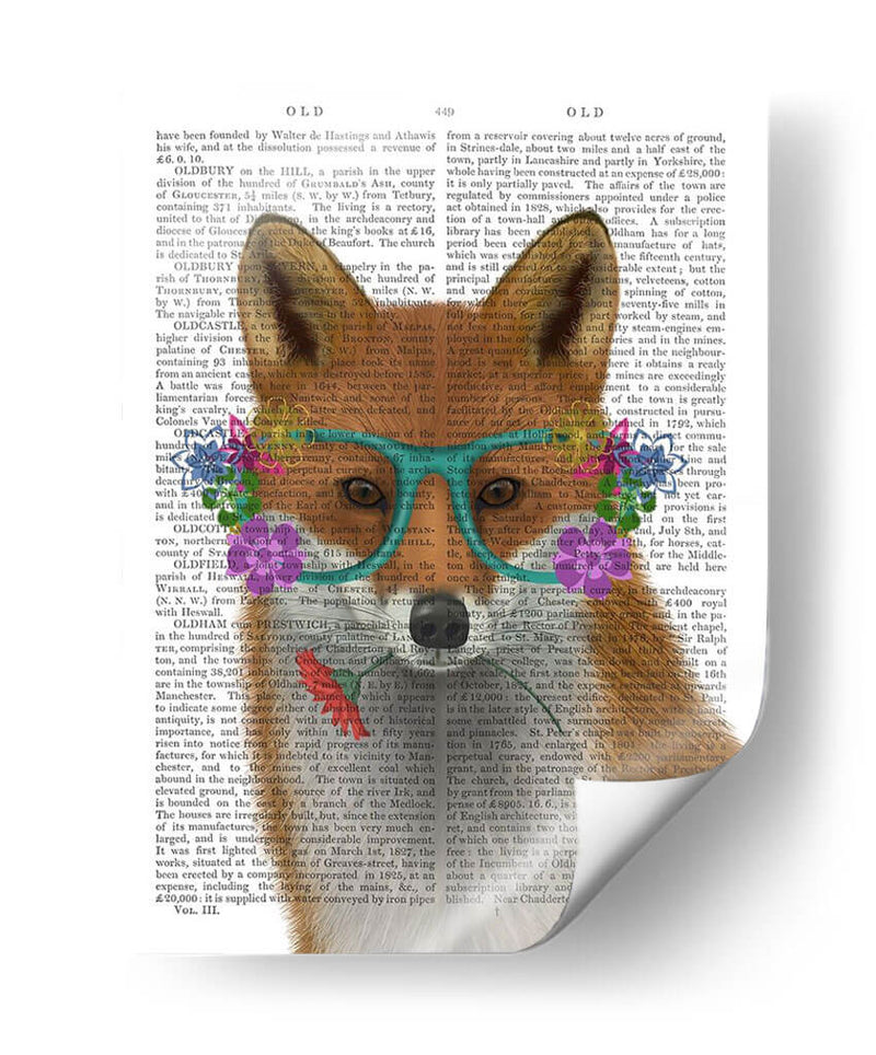 Zorro Y Gafas De Flores - Fab Funky | Cuadro decorativo de Canvas Lab