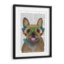 Bulldog Francés Y Gafas De Flores. - Fab Funky | Cuadro decorativo de Canvas Lab