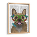Bulldog Francés Y Gafas De Flores. - Fab Funky | Cuadro decorativo de Canvas Lab