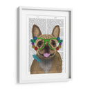 Bulldog Francés Y Gafas De Flores. - Fab Funky | Cuadro decorativo de Canvas Lab