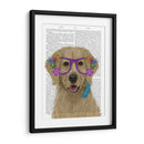 Golden Retriever Y Gafas De Flores. - Fab Funky | Cuadro decorativo de Canvas Lab