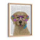 Golden Retriever Y Gafas De Flores. - Fab Funky | Cuadro decorativo de Canvas Lab