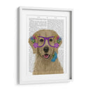 Golden Retriever Y Gafas De Flores. - Fab Funky | Cuadro decorativo de Canvas Lab