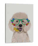 Vidrios De Caniche, Blanco Y Flor. - Fab Funky | Cuadro decorativo de Canvas Lab