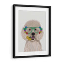 Vidrios De Caniche, Blanco Y Flor. - Fab Funky | Cuadro decorativo de Canvas Lab