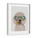Vidrios De Caniche, Blanco Y Flor. - Fab Funky | Cuadro decorativo de Canvas Lab