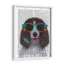 Springer Spaniel Y Gafas De Flores - Fab Funky | Cuadro decorativo de Canvas Lab