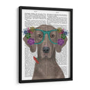 Weimaraner Y Gafas De Flores. - Fab Funky | Cuadro decorativo de Canvas Lab