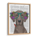 Weimaraner Y Gafas De Flores. - Fab Funky | Cuadro decorativo de Canvas Lab