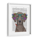 Weimaraner Y Gafas De Flores. - Fab Funky | Cuadro decorativo de Canvas Lab