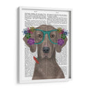 Weimaraner Y Gafas De Flores. - Fab Funky | Cuadro decorativo de Canvas Lab