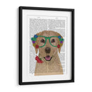 Labrador Amarillo Y Gafas De Flores. - Fab Funky | Cuadro decorativo de Canvas Lab