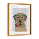 Labrador Amarillo Y Gafas De Flores. - Fab Funky | Cuadro decorativo de Canvas Lab