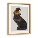 Gato Negro Con Sombrero De Otoño, Lleno - Fab Funky | Cuadro decorativo de Canvas Lab