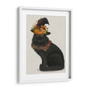 Gato Negro Con Sombrero De Otoño, Lleno - Fab Funky | Cuadro decorativo de Canvas Lab
