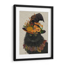 Gato Negro Con Sombrero De Otoño, Retrato - Fab Funky | Cuadro decorativo de Canvas Lab