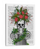 Cráneo Con Rosas Y Bayas. - Fab Funky | Cuadro decorativo de Canvas Lab