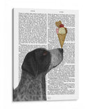 Helado De Puntero De Pelo Corto Alemán, Negro - Fab Funky | Cuadro decorativo de Canvas Lab