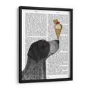 Helado De Puntero De Pelo Corto Alemán, Negro - Fab Funky | Cuadro decorativo de Canvas Lab