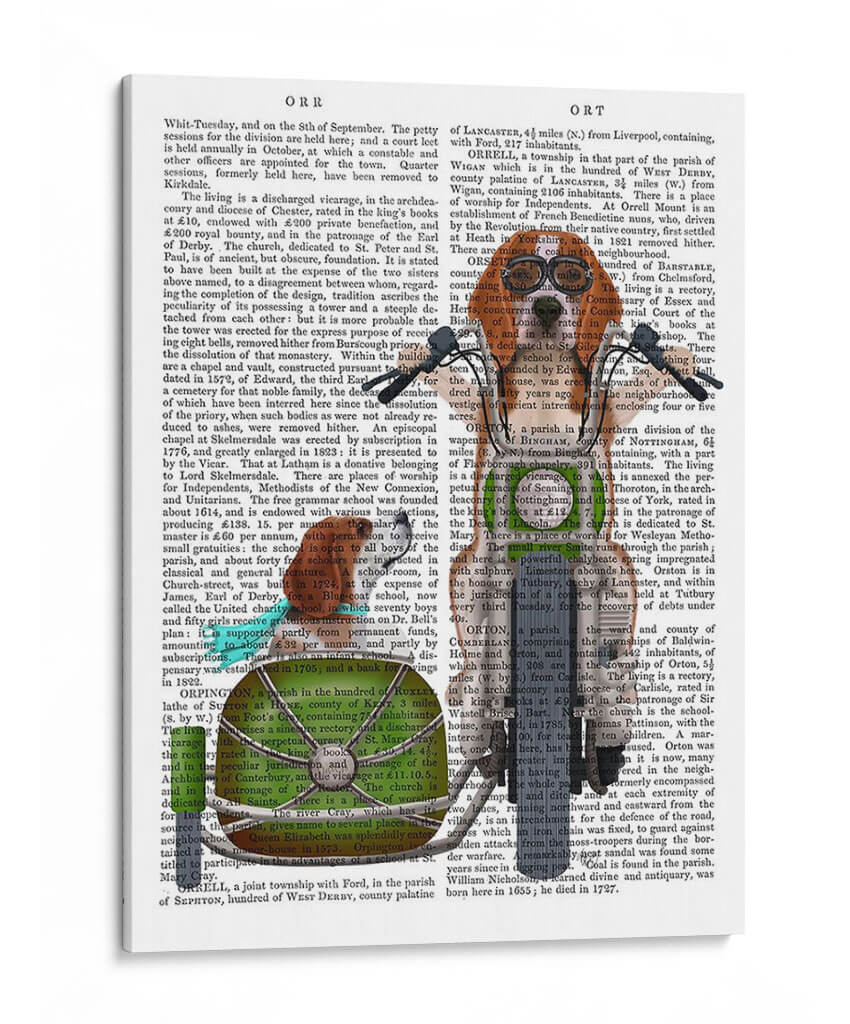 Beagle Chopper Y Sidecar - Fab Funky | Cuadro decorativo de Canvas Lab