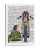 Beagle Chopper Y Sidecar - Fab Funky | Cuadro decorativo de Canvas Lab