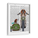 Beagle Chopper Y Sidecar - Fab Funky | Cuadro decorativo de Canvas Lab