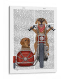 Chopper Golden Retriever Y Sidecar - Fab Funky | Cuadro decorativo de Canvas Lab