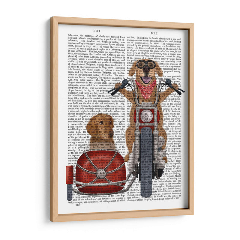 Chopper Golden Retriever Y Sidecar - Fab Funky | Cuadro decorativo de Canvas Lab