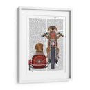Chopper Golden Retriever Y Sidecar - Fab Funky | Cuadro decorativo de Canvas Lab