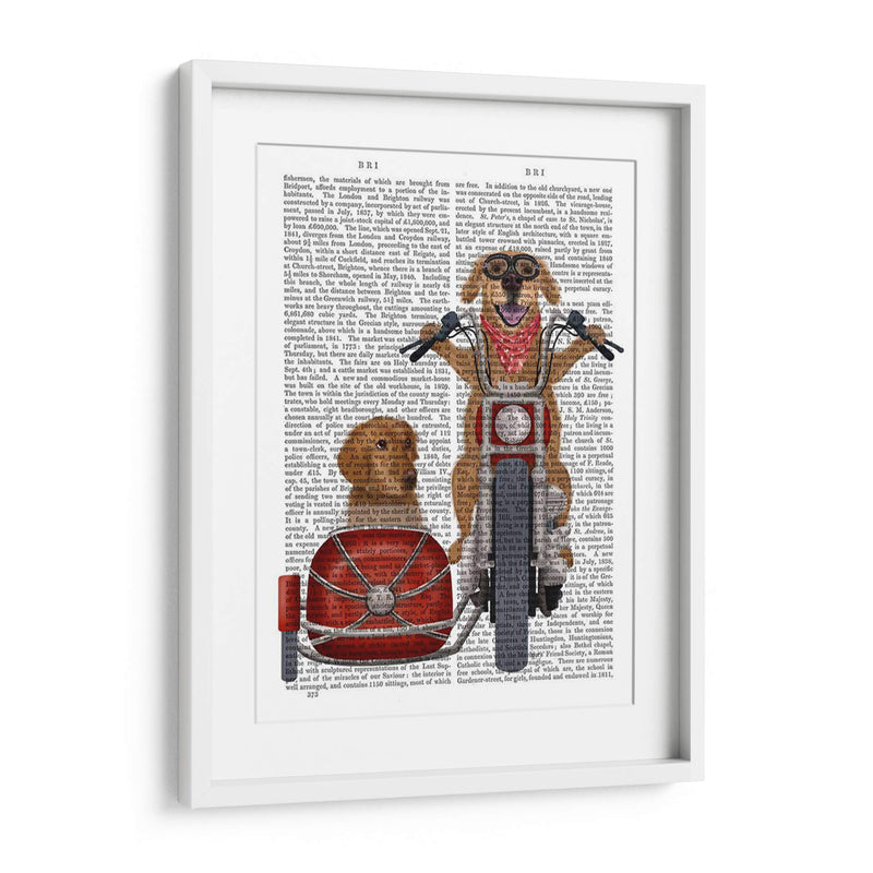 Chopper Golden Retriever Y Sidecar - Fab Funky | Cuadro decorativo de Canvas Lab