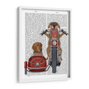 Chopper Golden Retriever Y Sidecar - Fab Funky | Cuadro decorativo de Canvas Lab