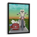 Westie Chopper Y Sidecar - Fab Funky | Cuadro decorativo de Canvas Lab