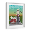 Westie Chopper Y Sidecar - Fab Funky | Cuadro decorativo de Canvas Lab