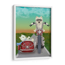 Westie Chopper Y Sidecar - Fab Funky | Cuadro decorativo de Canvas Lab
