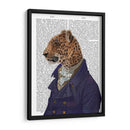 Leopardo En Chaqueta Azul - Fab Funky | Cuadro decorativo de Canvas Lab