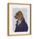 Leopardo En Chaqueta Azul - Fab Funky | Cuadro decorativo de Canvas Lab