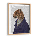 Leopardo En Chaqueta Azul - Fab Funky | Cuadro decorativo de Canvas Lab