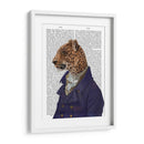 Leopardo En Chaqueta Azul - Fab Funky | Cuadro decorativo de Canvas Lab
